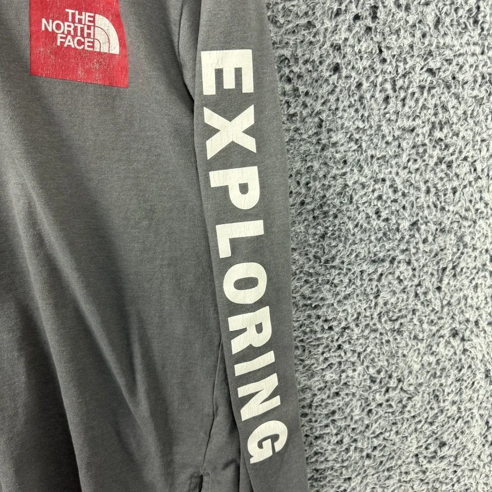 The North Face Shirt Mens Small Gray Never Stop Exploring Long Sleeve Tee